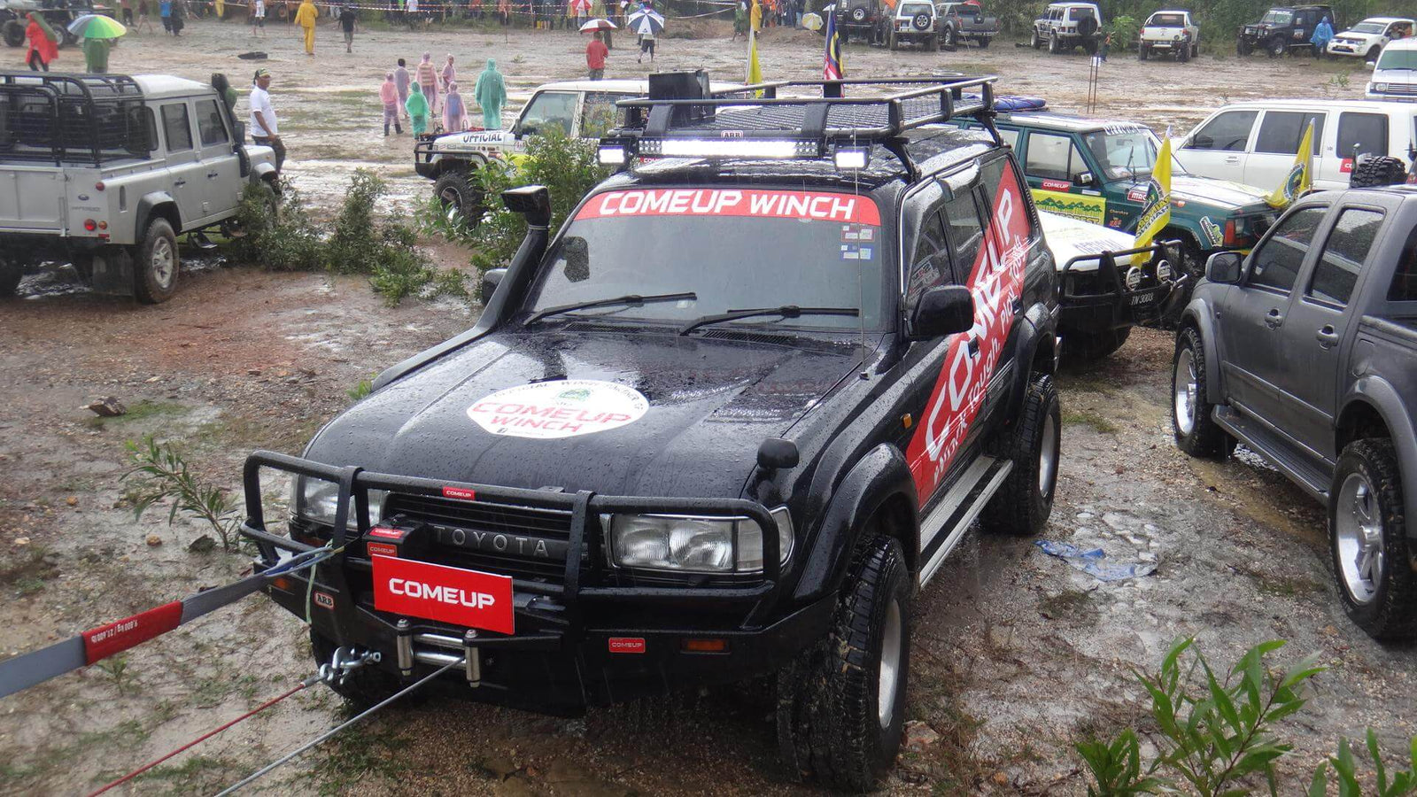 4x4 vehicle equipped with a COMEUP winch, ideal for selecting the Best Winch in off-road scenarios.