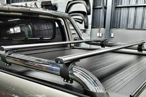 Universal crossbars for 3-inch extended sports bars — installed on ute | UniUte