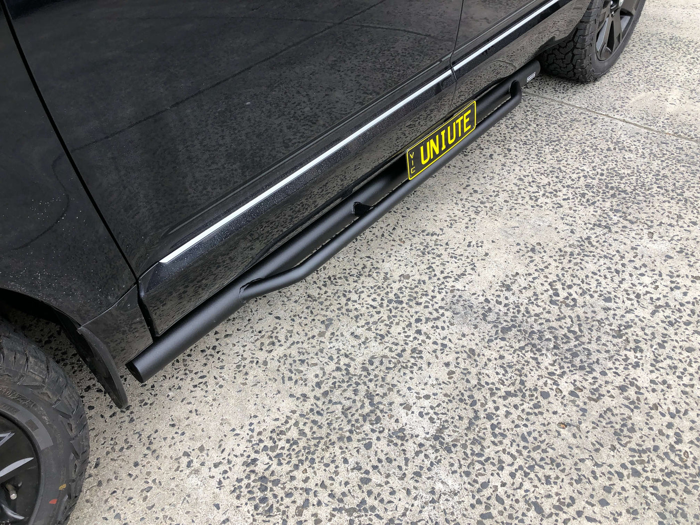 3" Black Side Bars For Mitsubishi DELICA D5 2006-2019 - UniUte