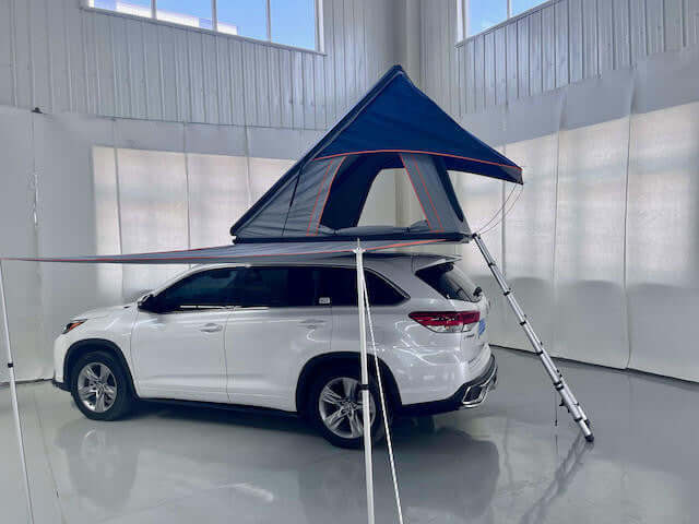 2 Person Aluminium HardShell Roof Top Tent with Side Awning