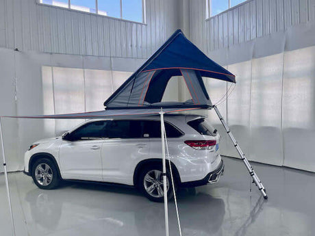 2 Person Aluminium HardShell Roof Top Tent with Side Awning
