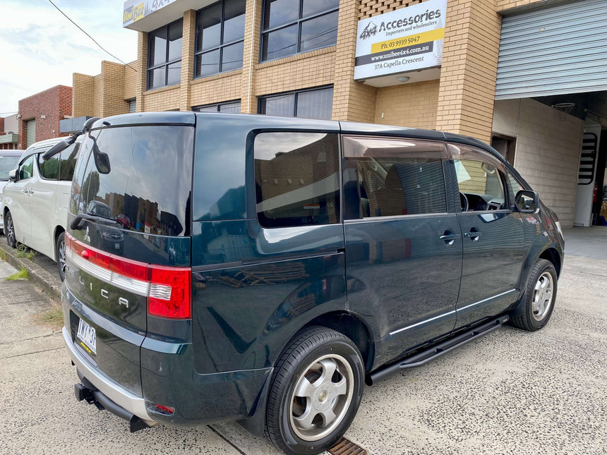 3" Black Side Bars For Mitsubishi DELICA D5 2006-2019
