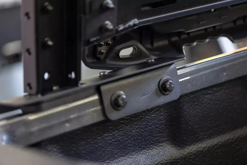 Close-up of a tub rack component on the Universal Utility Multifunction Rack Carrier Cage for secure gear transportation.