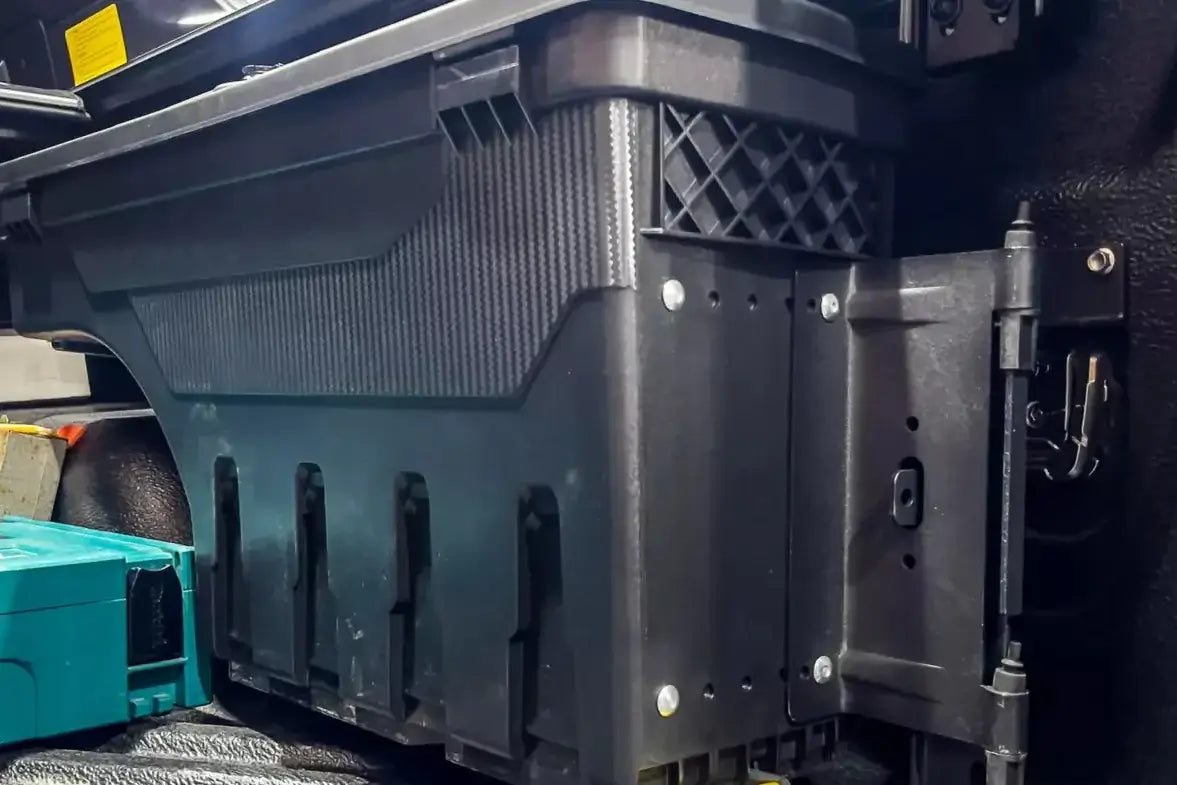 Toyota Hilux tool box 2015-2025 smart swing-out storage for secure gear organization in SR5.