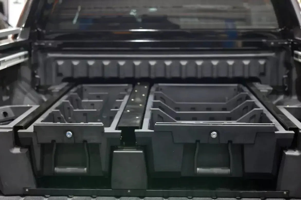 Hilux drawers 2015-2025 Toyota weathertight ute drawer system for optimal storage in 4WD vehicles