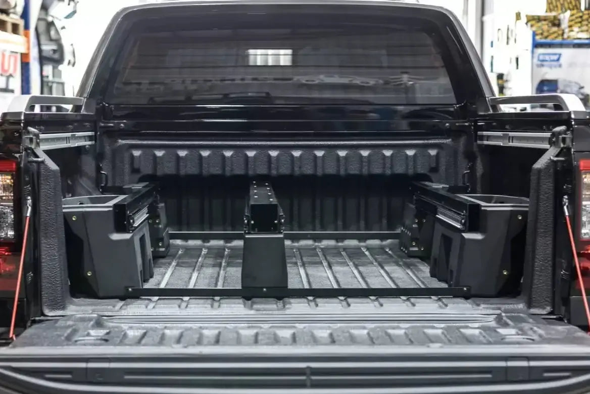 Ford Ranger NextGen 2022 weathertight ute drawer system installed, showcasing the ford ranger drawers utility and storage solution.