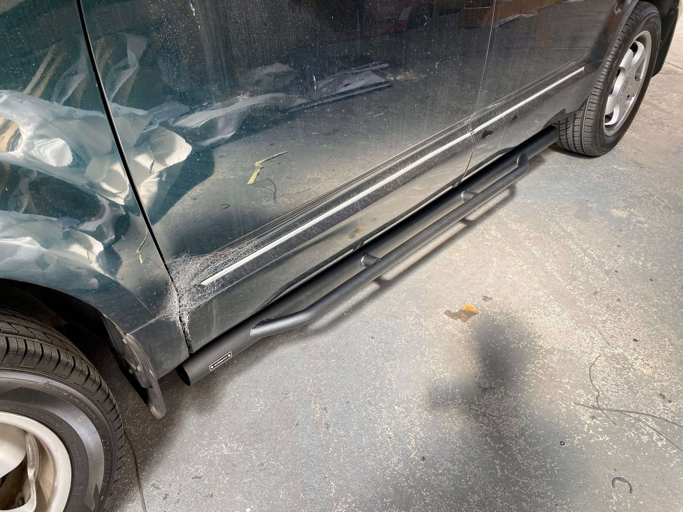 3" Black Side Bars For Mitsubishi DELICA D5 2006-2019 - UniUte