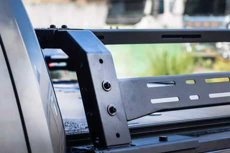 Close-up view of tub rack universal multifunction utility rack carrier cage on a vehicle, showcasing its durable and rugged design.