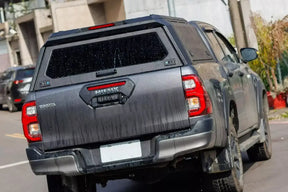 Isuzu D-Max stainless steel canopy — side view showing premium finish