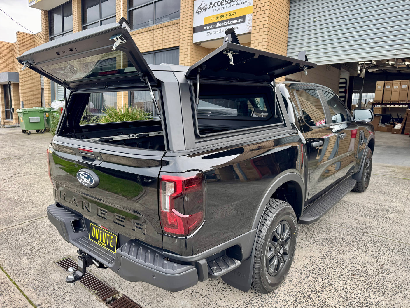 Ranger NextGen stainless steel canopy — close-up of the lift-up side window and seal