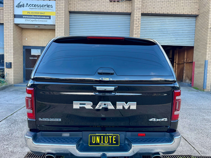 RAM 1500 canopy shown at 4x4 accessories store.