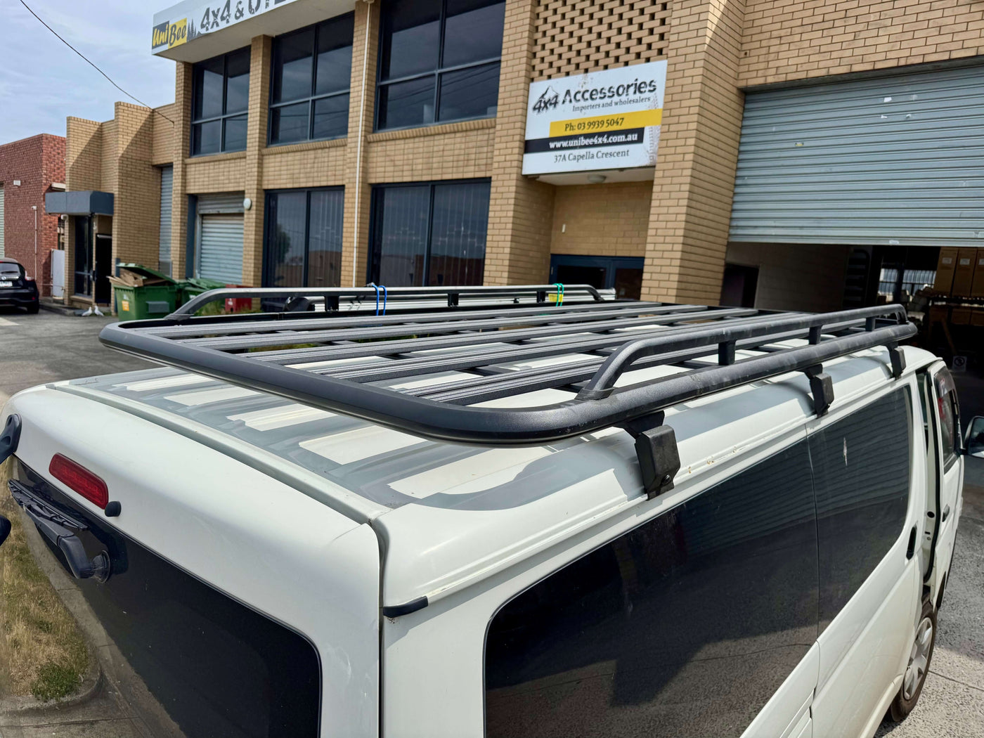 Black Aluminium Roof Rack Platform for Toyota HiAce 200 series 2005-2019 - UniUte