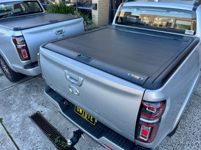 Manual roller shutter for GWM Cannon 2020-2026 — installed on silver ute | UniUte