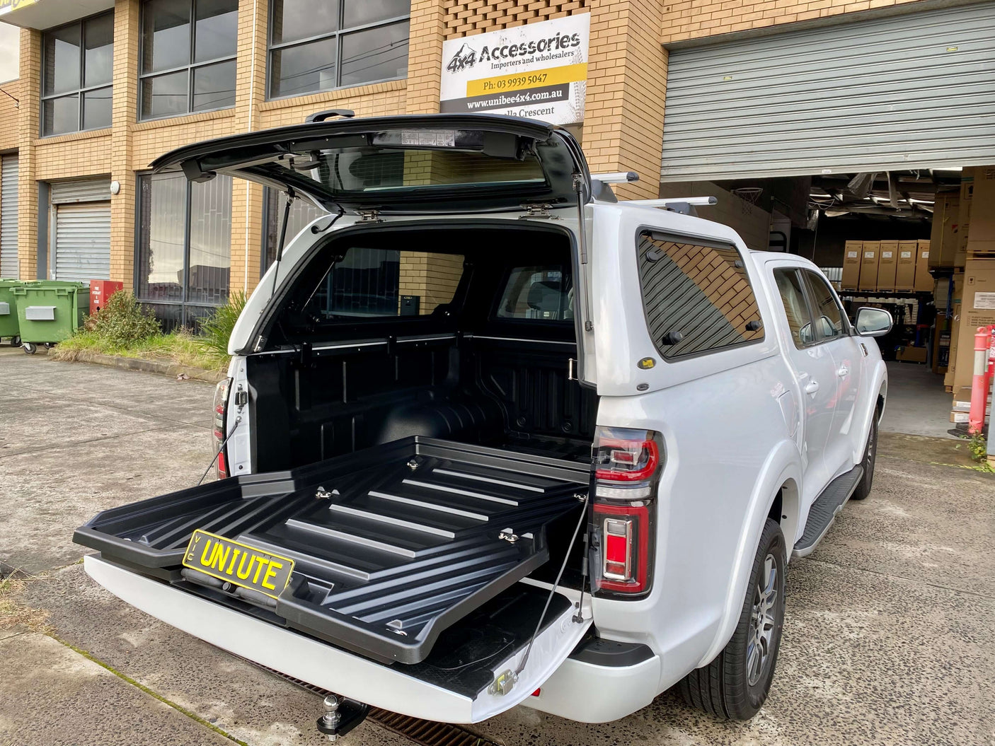 GWM Cannon 2020-2025 with UniUte slide out tray for ute, showcasing durable and versatile sliding tray drawer accessory.