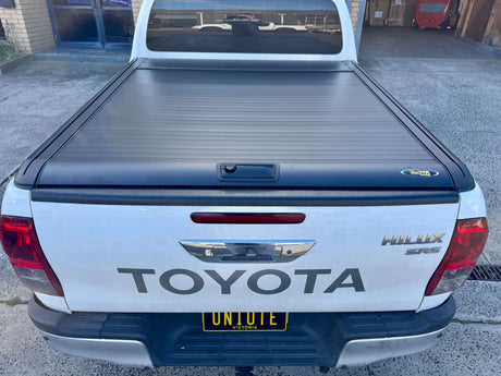 Toyota Hilux with UniUte Gen2 Manual Roller Shutter, durable and secure roller cover for 2015-2025 models, Toyota Hilux roller shutter.