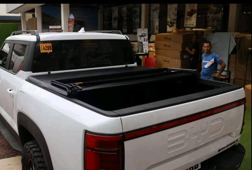 BYD Shark 6 Tonneau Cover for 2025+ installed for superior protection.