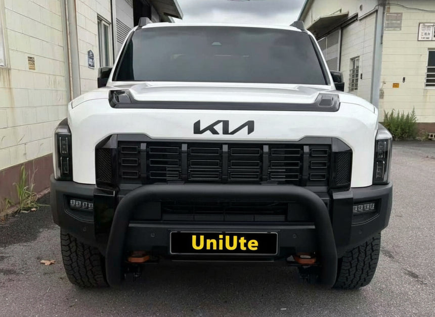 KIA Tasman nudge bar installed for rugged protection and style, UniUte design 2025+