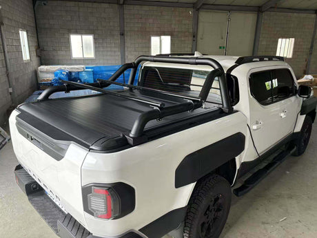 Kia Tasman Roller Shutter installed, showcasing enhanced cargo security and utility for the 2025+ model.