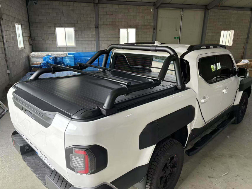 Kia Tasman Roller Shutter installed, showcasing enhanced cargo security and utility for the 2025+ model.