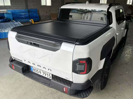 Kia Tasman Roller Shutter 2025+ Gen2 Manual installed on Kia Tasman, showcasing its sleek design and cargo protection feature.