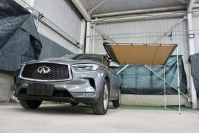 Cassette side awning 200x250cm — fully deployed providing shade | UniUte