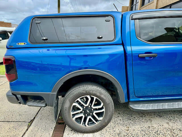 Ford Ranger Canopy NextGen RA 2022-2025 - FORCE PRO on a blue dual cab truck.