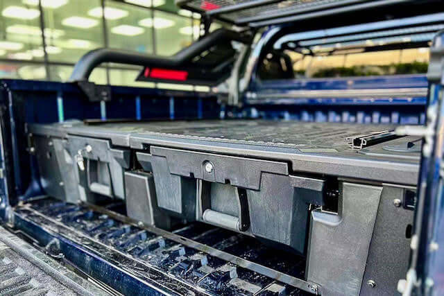 Ford Ranger drawers weathertight ute drawer system installed in a NextGen 2022 model