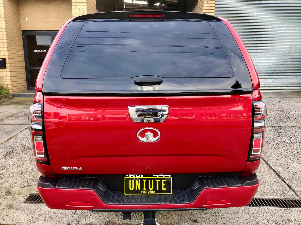 Rear view of a GWM Cannon Canopy for 2020-2025 models.