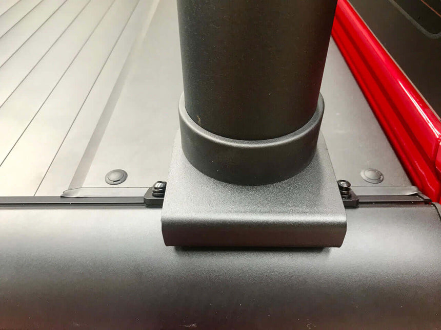 Ladder Racks for Roller Shutters Gen1 & Gen2 displayed on a ute showing secure attachment for carrying ladders and long items.