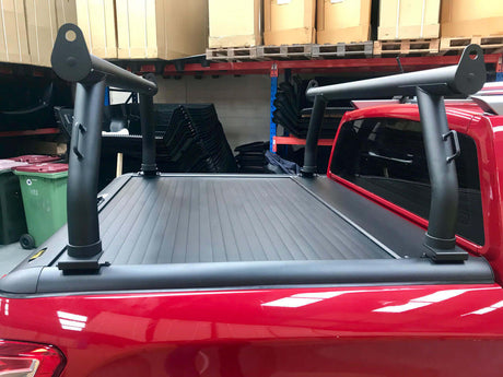 Ladder racks on UniUte Gen1 & Gen2 roller shutters for secure ladder storage on ute