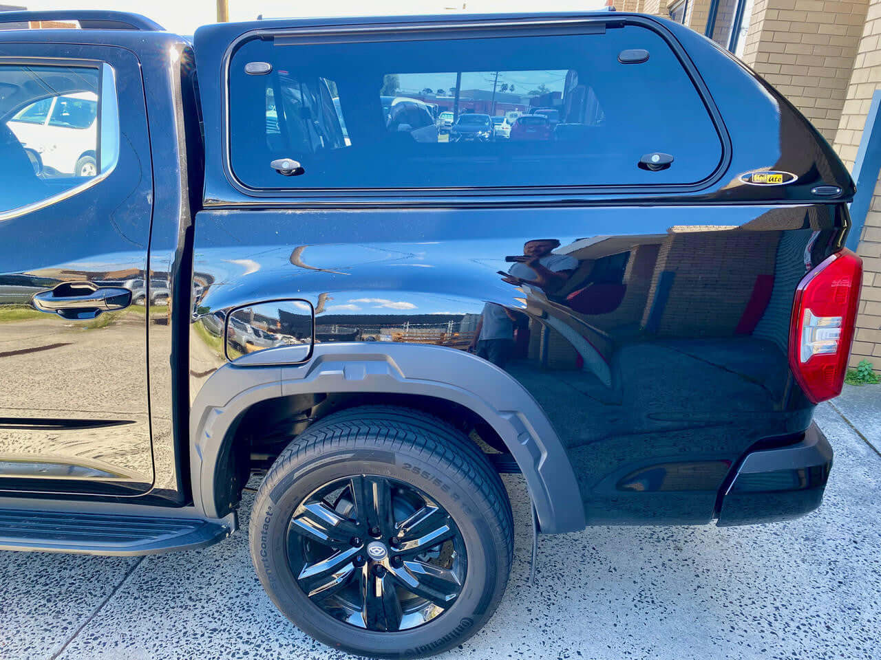 Black UniUte FORCE PRO ldv t60 canopy on pickup truck, 2017-2025 model
