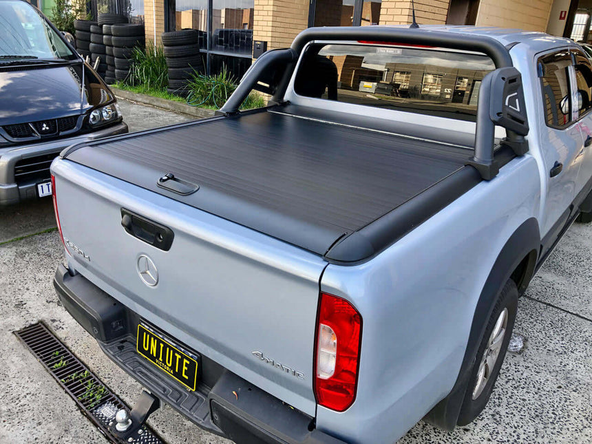 Mercedes-Benz X-Class 2017-2021 with UniUte Gen1 Manual x class roller shutter, showcasing sleek design and protection.