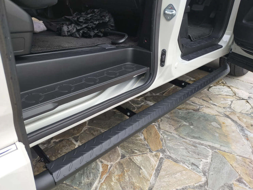 MITSUBISHI DELICA 2.5" Black Side Bars For Mitsubishi DELICA D5 2006-2022