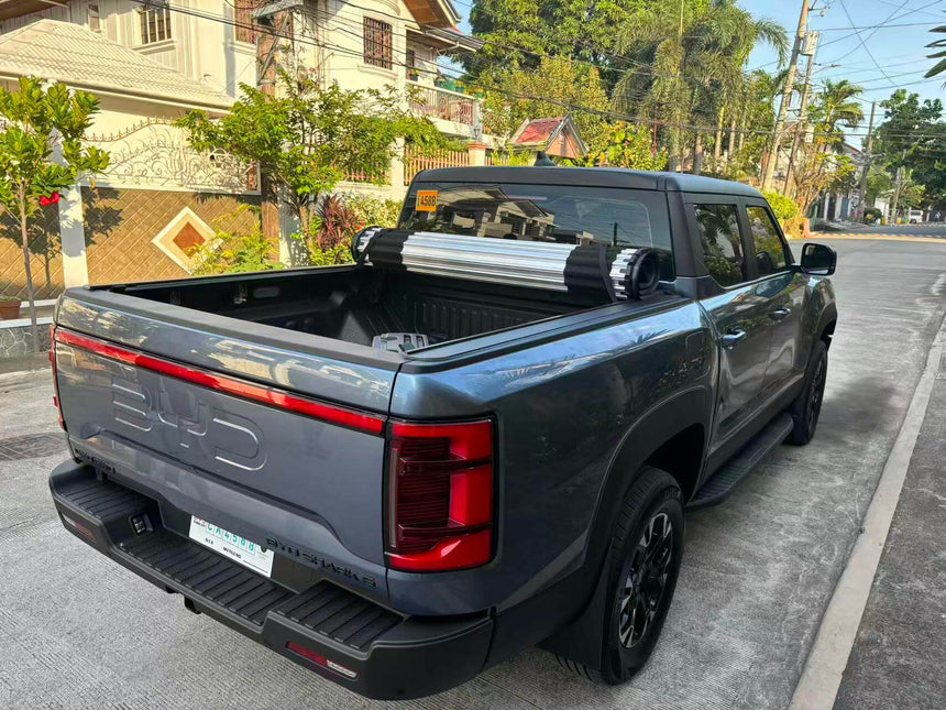 BYD Shark 6 Tray Cover with HR REVOLVER Hard Rolling Cover, 2025 Model, shown on a street, designed for Australian conditions.