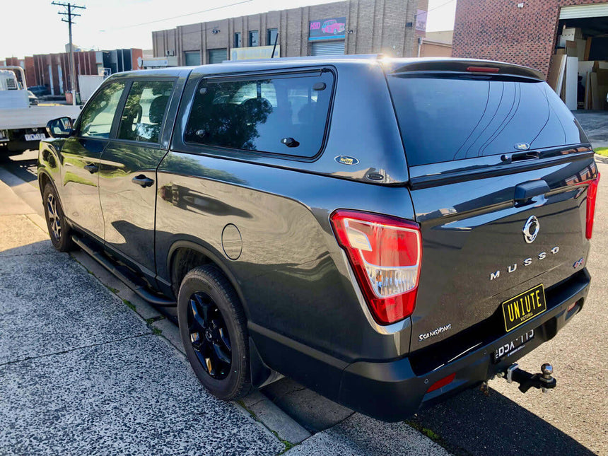 Sleek canopy for SsangYong Musso XLV 2018-2025 by UniUte, designed for ultimate work and adventure versatility.