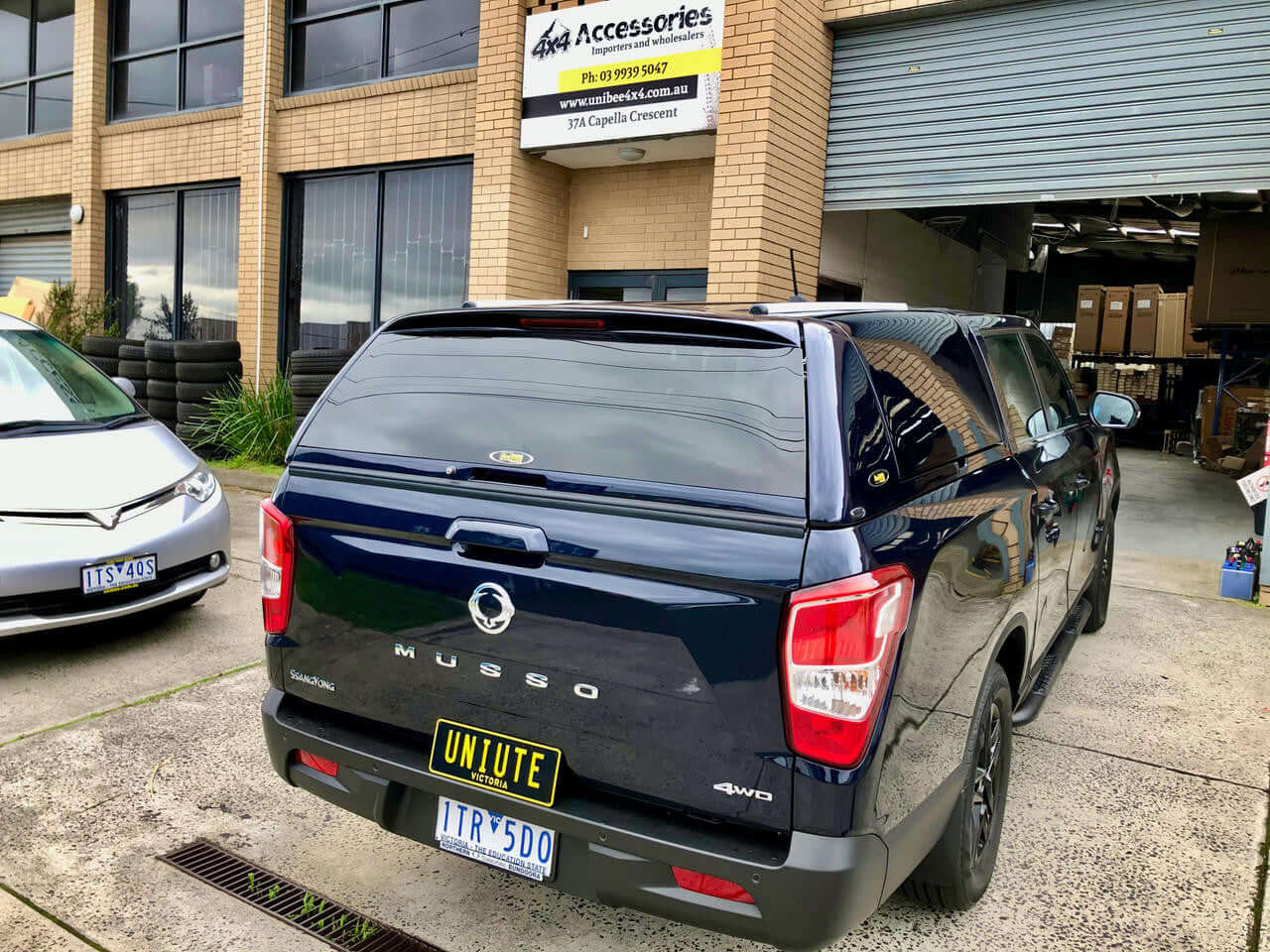 SsangYong Musso XLV Canopy at 4x4 accessories shop, featuring UniUte FORCE PRO PLUS design for 2018-2025 models.