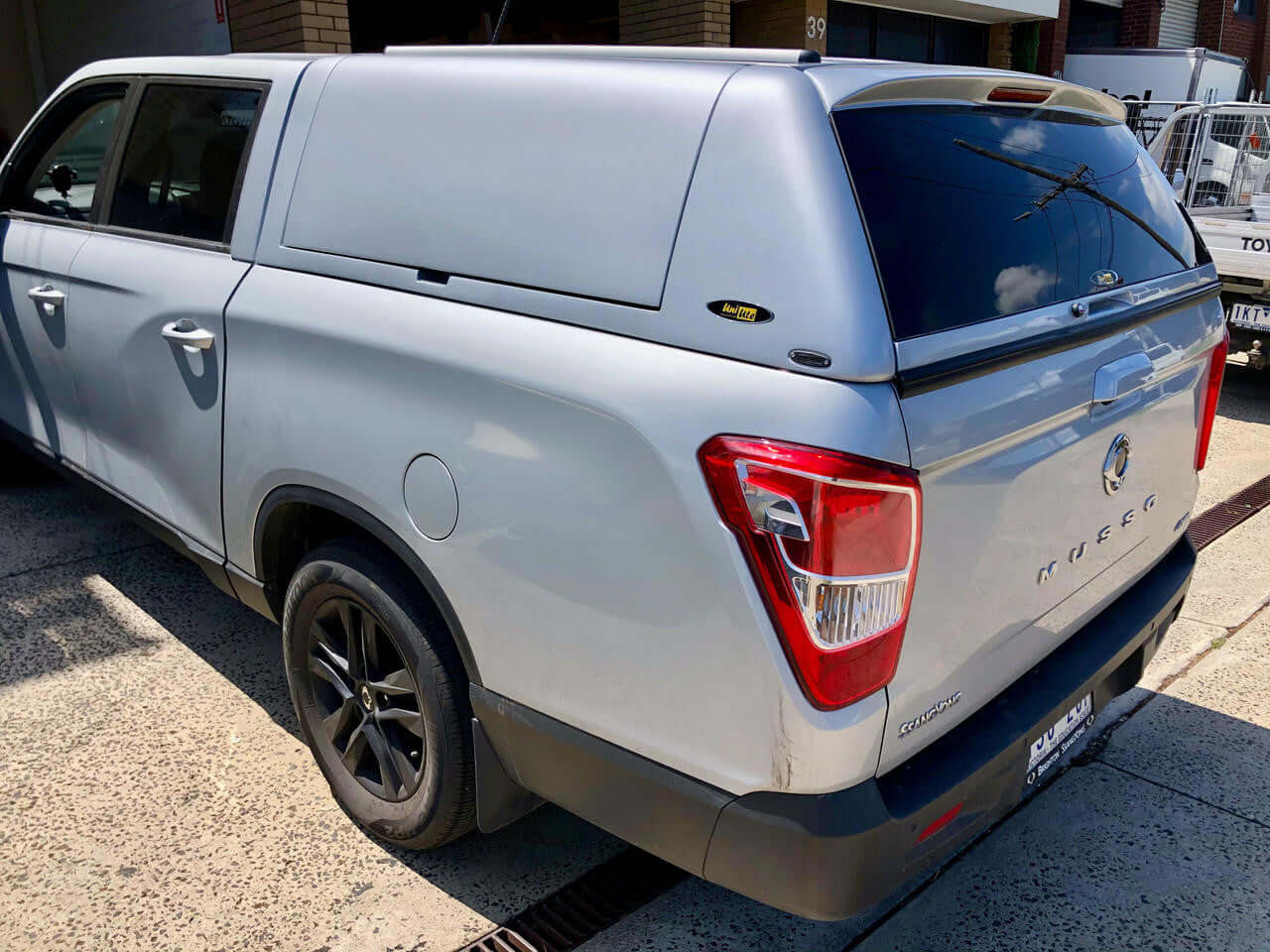 SsangYong Musso XLV Canopy FORCE PRO PLUS 2018-2025 on a silver truck