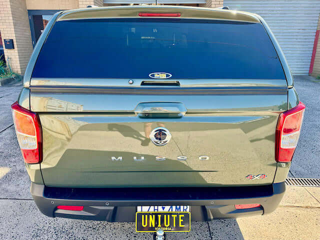 SsangYong Musso XLV Canopy FORCE PRO PLUS 2018-2025 truck in parking lot