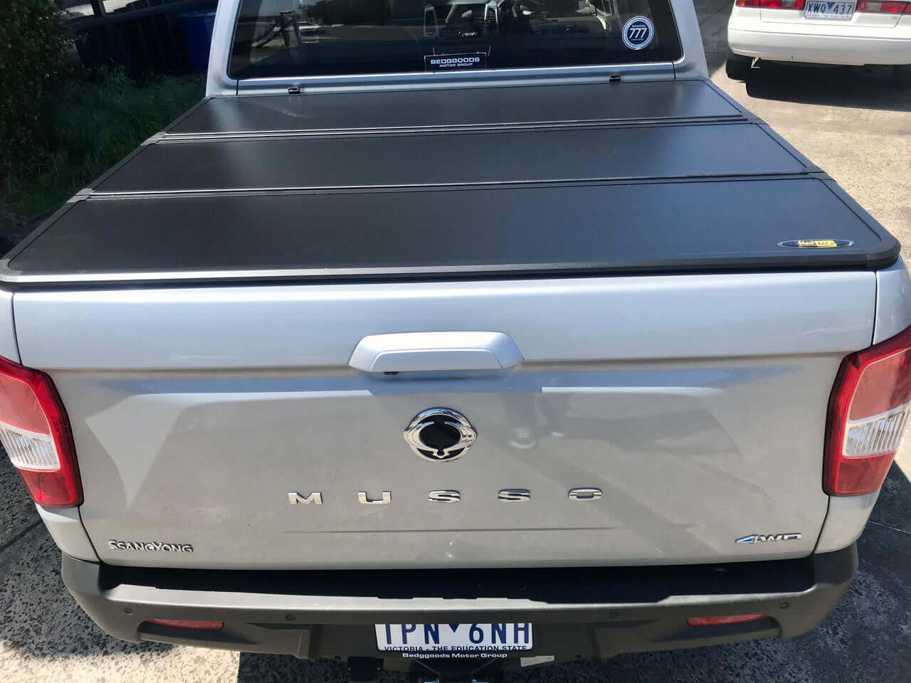 SSANGYONG MUSSO Tri-Fold Hard Lid Tonneau Cover for SsangYong Musso (Short Tub) 2018+