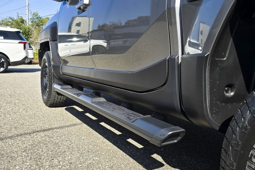 KIA Tasman Side Steps 2025+ Black Side Bars for strength, style, and safety.