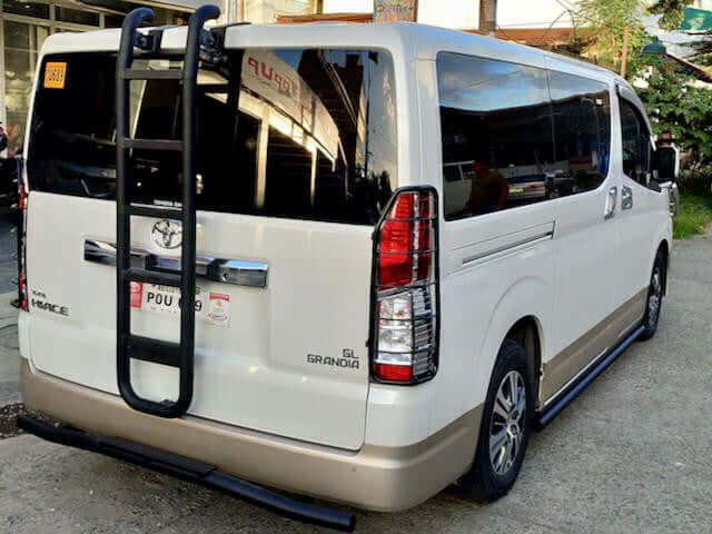 TOYOTA HIACE VAN Black Rear Ladder for Toyota HiAce 300 series 2019-2023