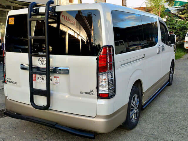 TOYOTA HIACE VAN Black Rear Ladder for Toyota HiAce 300 series 2019-2023