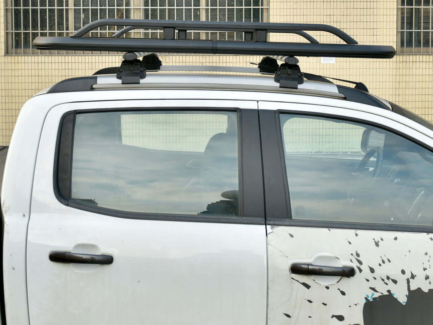 Universal Aluminium Flat Black Roof Rack with Rails 1.55m