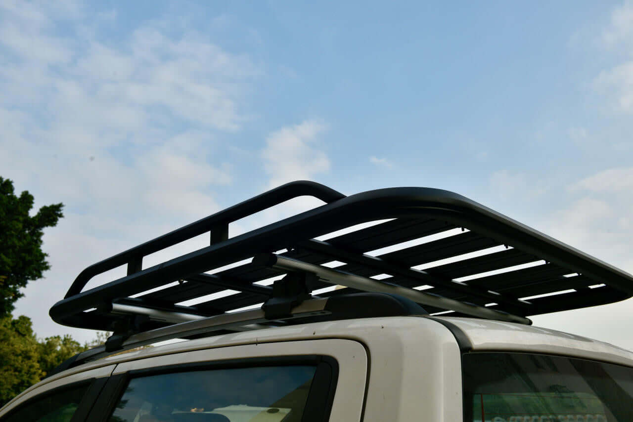Universal Aluminium Flat Black Roof Rack with Rails 1.55m