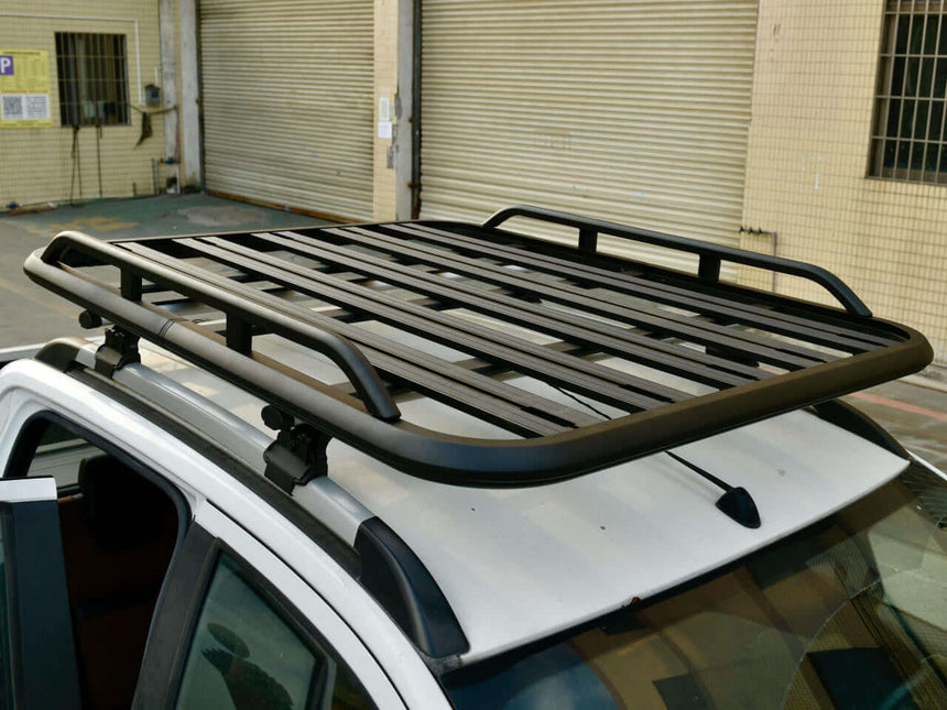 Universal Aluminium Flat Black Roof Rack with Rails 1.55m