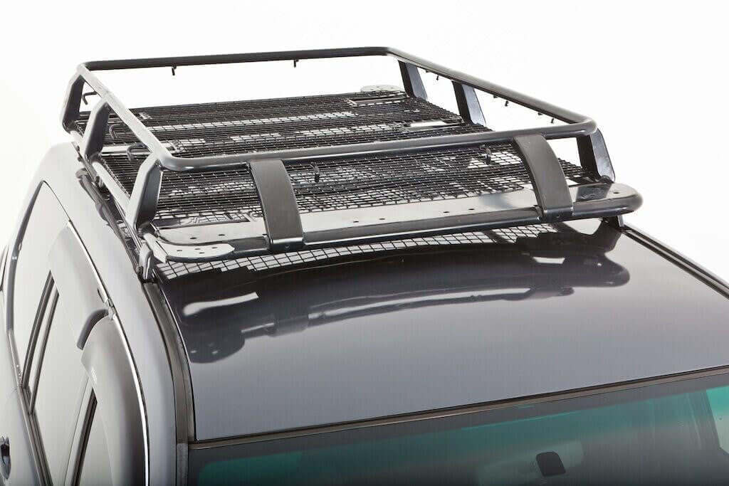 Universal Gutter Steel Wire Mesh Basket Roof Rack Black 1.6m