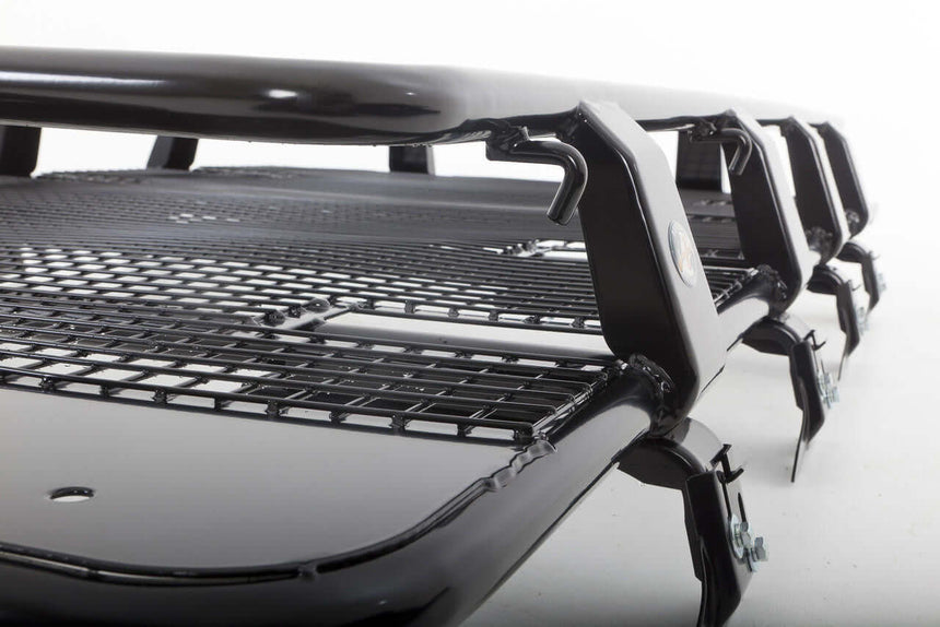 Universal Gutter Steel Wire Mesh Basket Roof Rack Black 1.6m