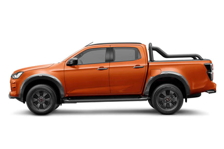 Extended sports bar on orange ute with Gen2/EGen2 roller shutter