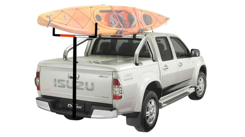 Universal Tow Bar Ladder / Canoe / Kayak Rack T-Rack