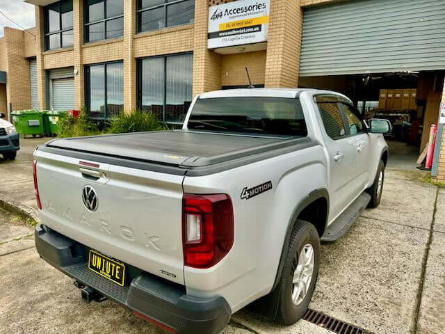 Volkswagen Amarok 2023 with UniUte EGen2 Electric amarok roller cover in dealership lot